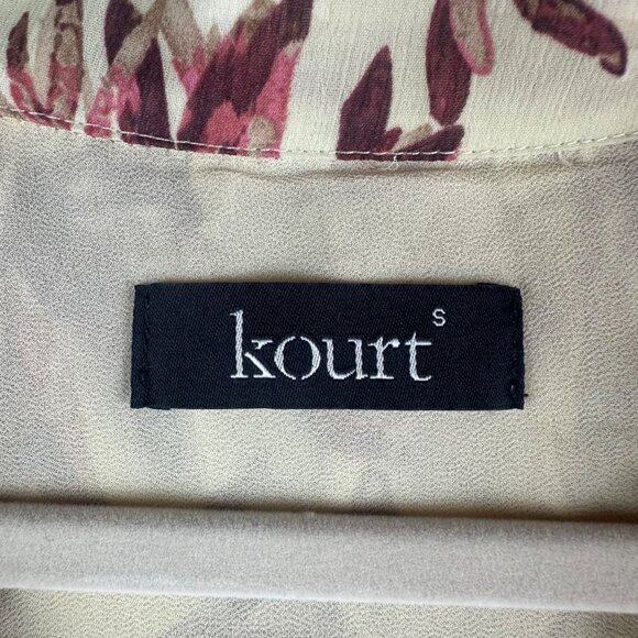 Kourt Blouse Womens Size Small Boho Floral Button Brunch Travel Beachy Tropical - Picture 2 of 12